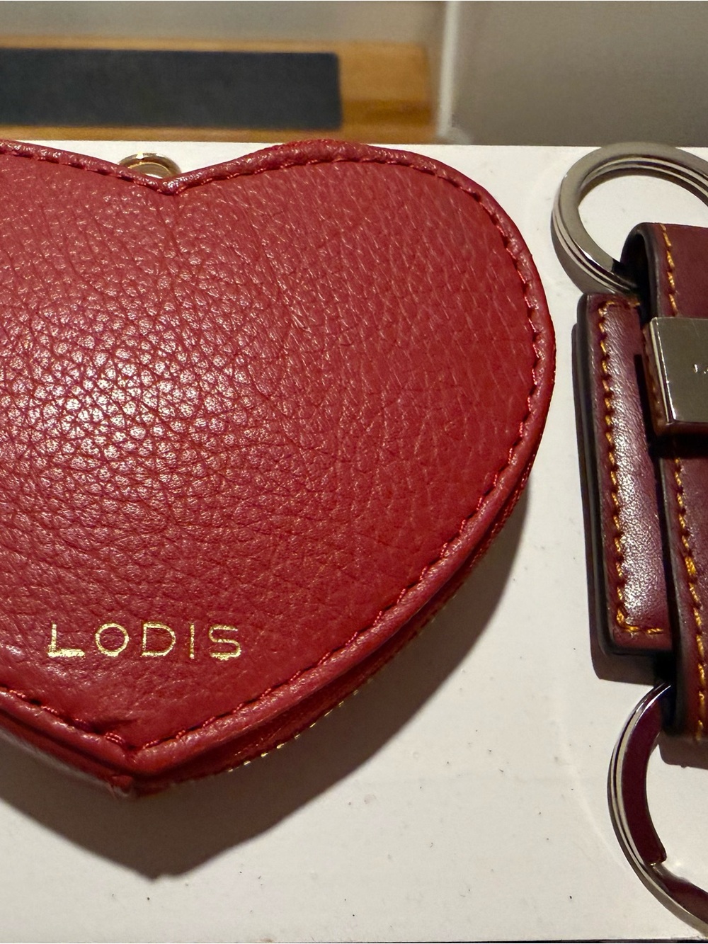 Lodis Red Heart Coin Pouch & Key fob